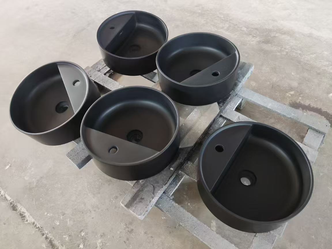 Matt black countertop sink