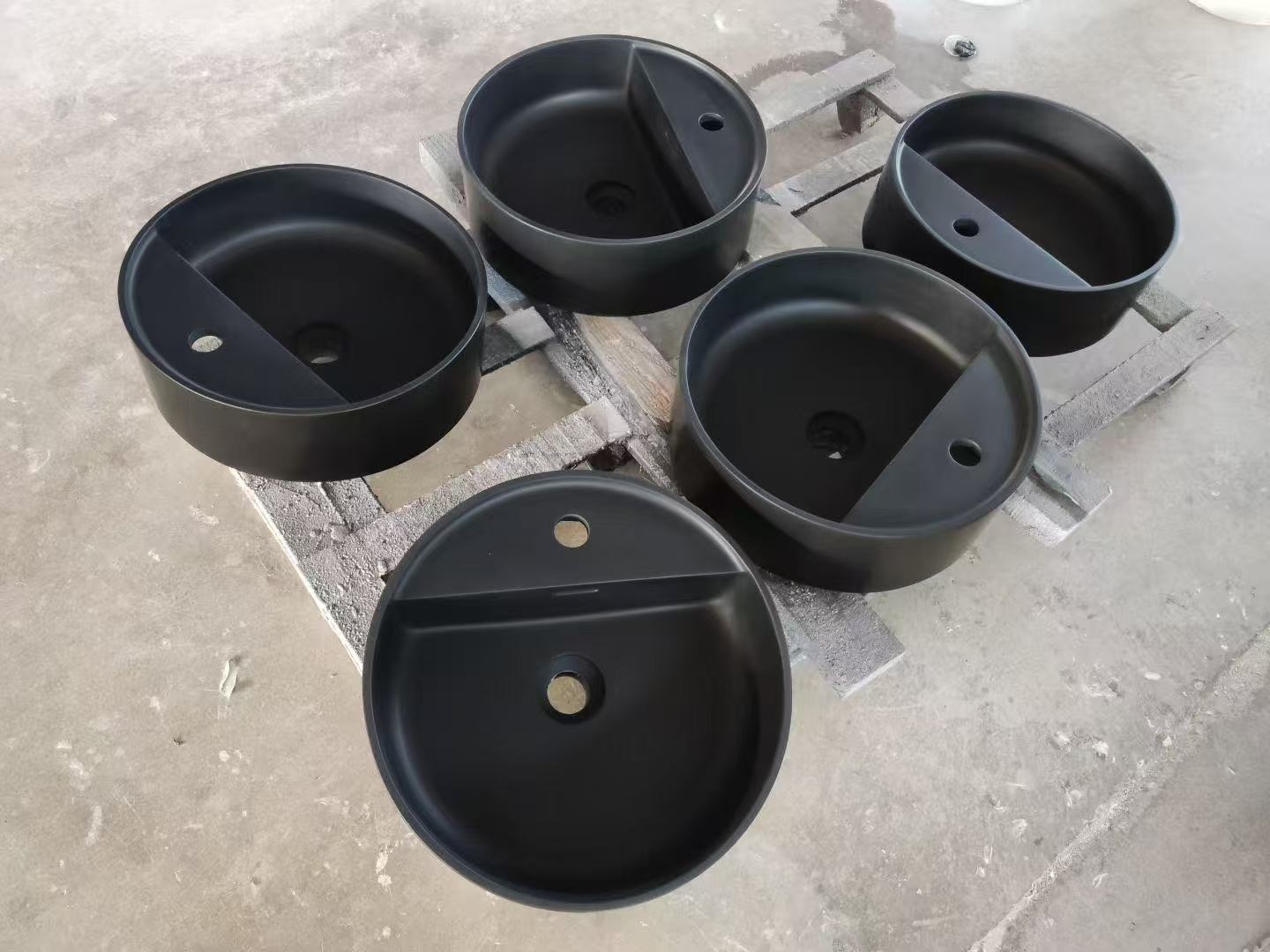 Matt black countertop sink