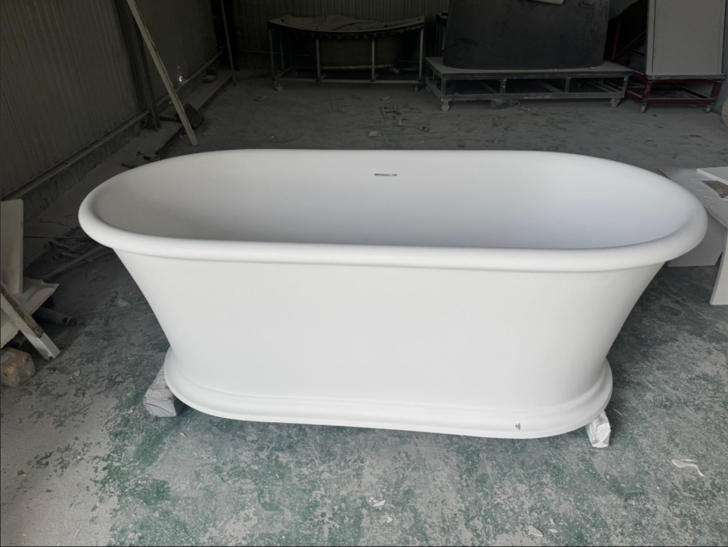 KT-8208 European Vintage Solid Surface Freestanding Bathtub