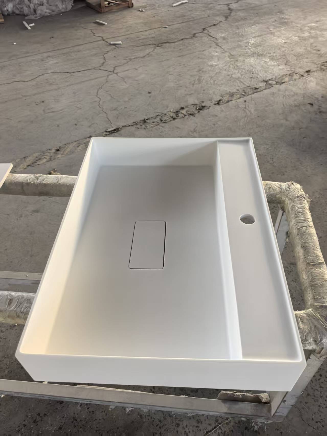 KT-2063 Solid Surface Integrated Countertop Basin