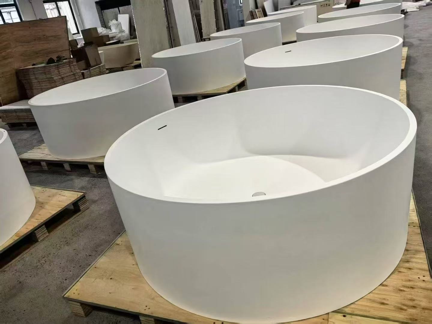 KT-8116 solid surface round bathtub