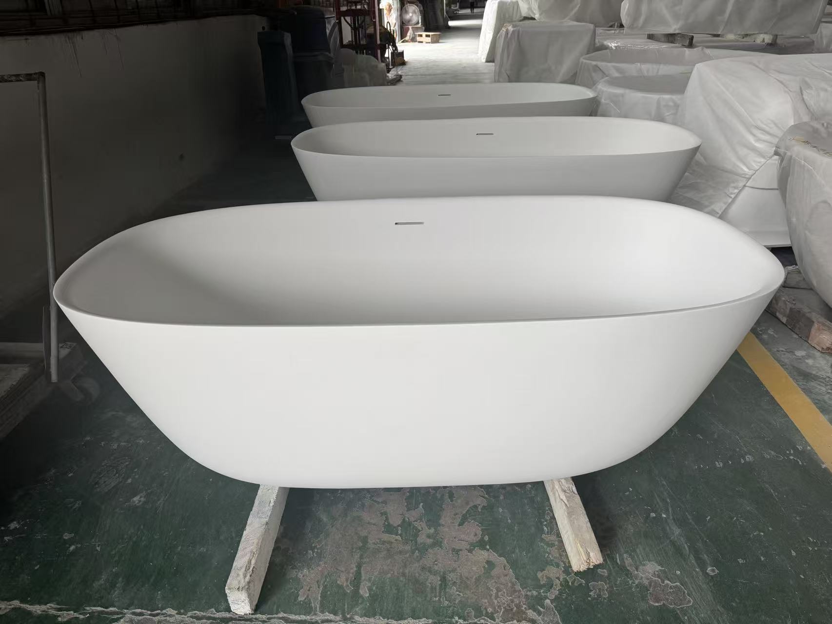 KT-8114 white solid surface bathtub