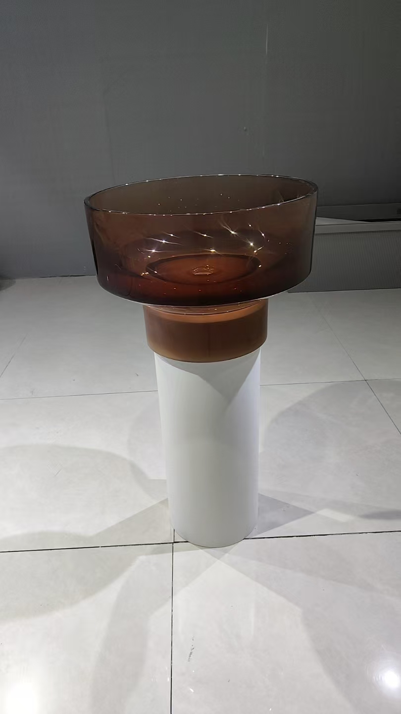 KT-3047 transparent resin pedestal sink
