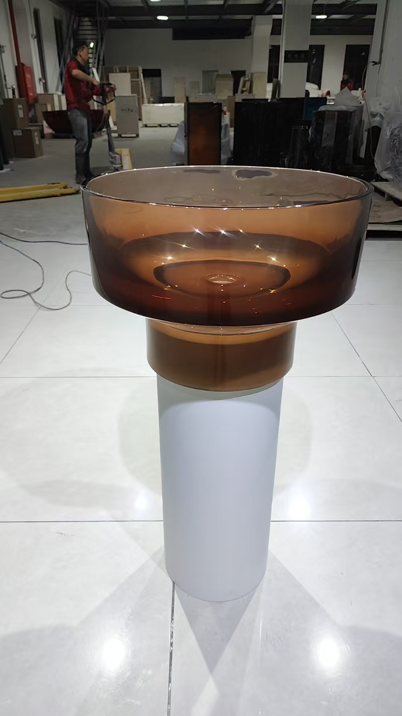 KT-3047 transparent resin pedestal sink
