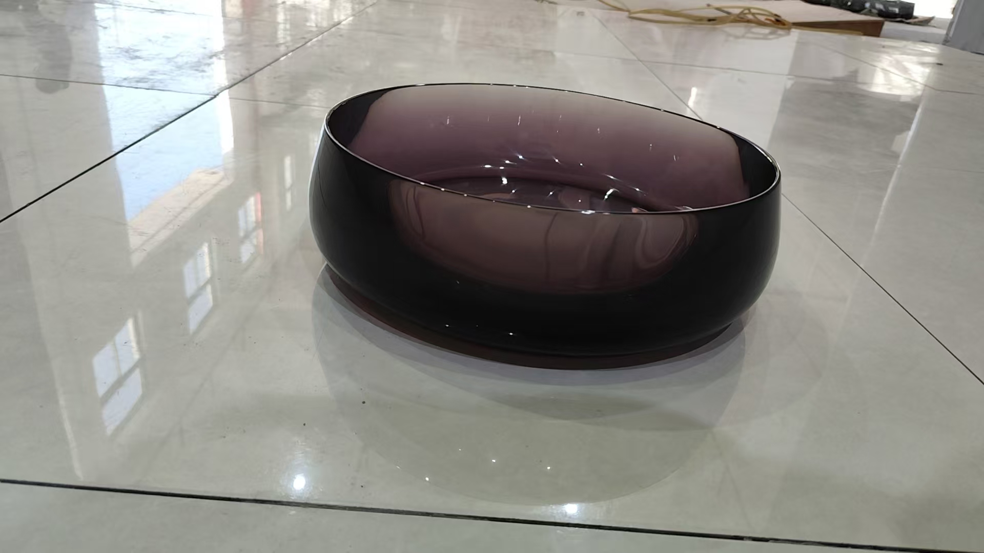 KT-2005 purple transparent resin countertop basin
