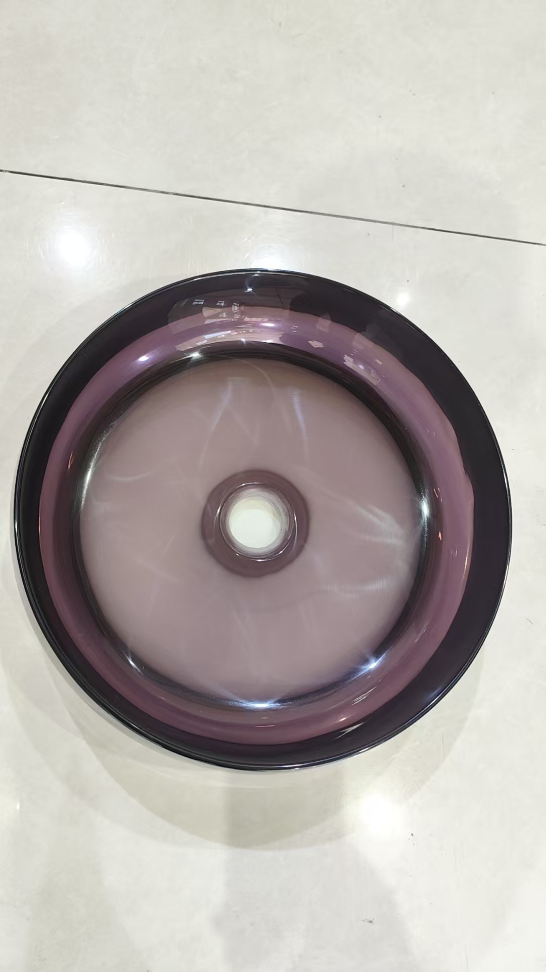 KT-2005 purple transparent resin countertop basin