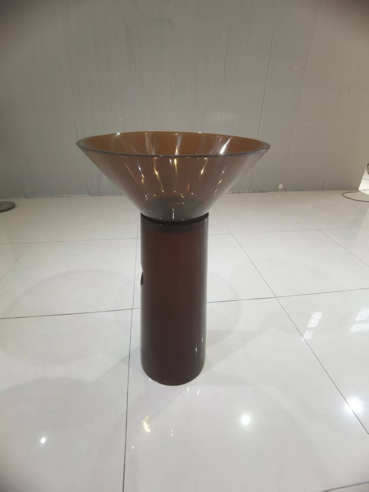 KT-3038 transparent resin freestanding sink